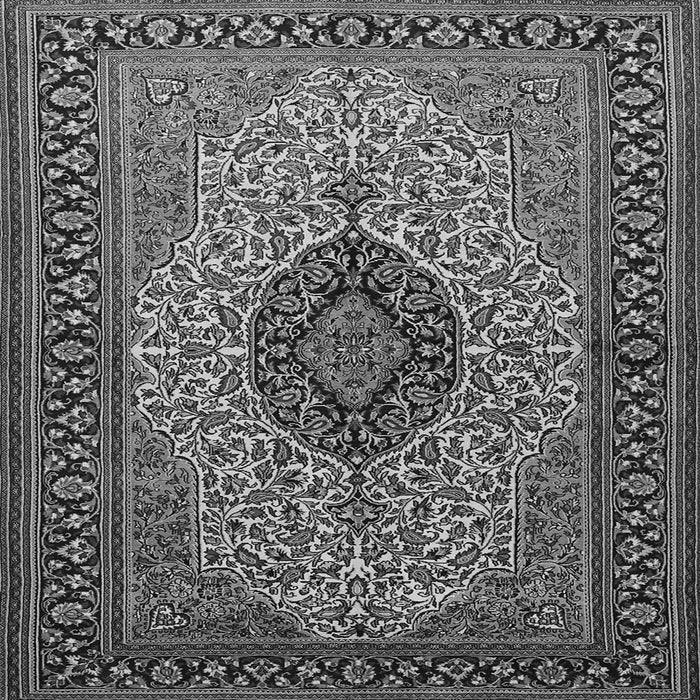 Serging Thickness of Medallion Gray Traditional Rug, tr2216gry