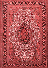 Medallion Red Traditional Rug, tr2216red