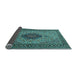 Sideview of Medallion Light Blue Traditional Rug, tr2216lblu