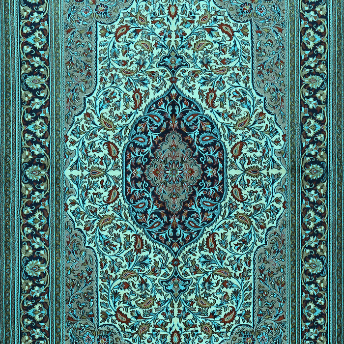 Medallion Light Blue Traditional Rug, tr2216lblu