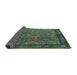 Sideview of Persian Turquoise Traditional Rug, tr2217turq