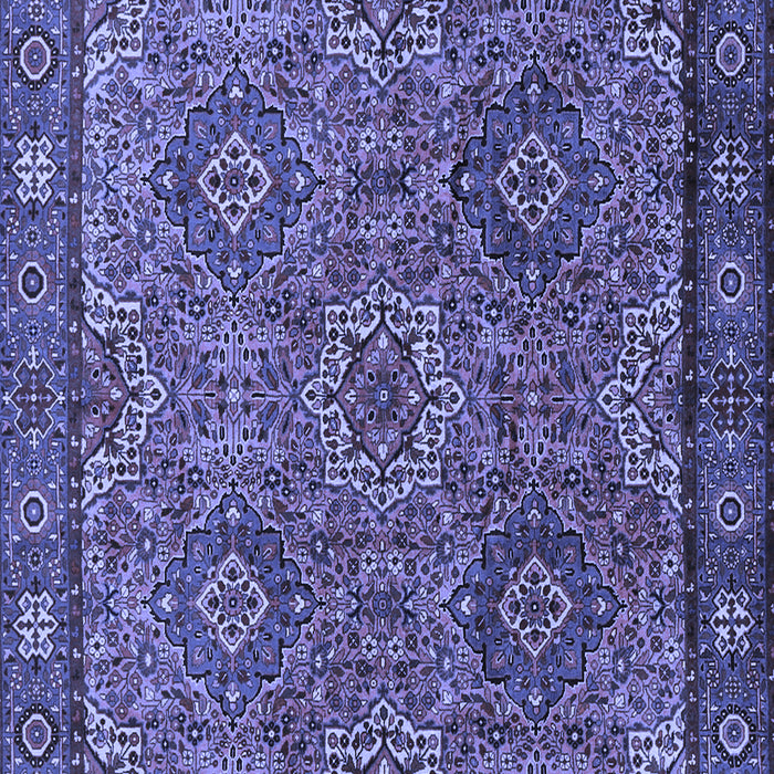 Machine Washable Persian Blue Traditional Rug, wshtr2217blu
