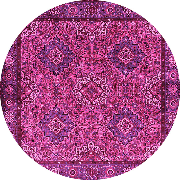 Round Persian Pink Traditional Rug, tr2217pnk