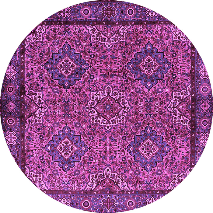 Round Persian Purple Traditional Rug, tr2217pur