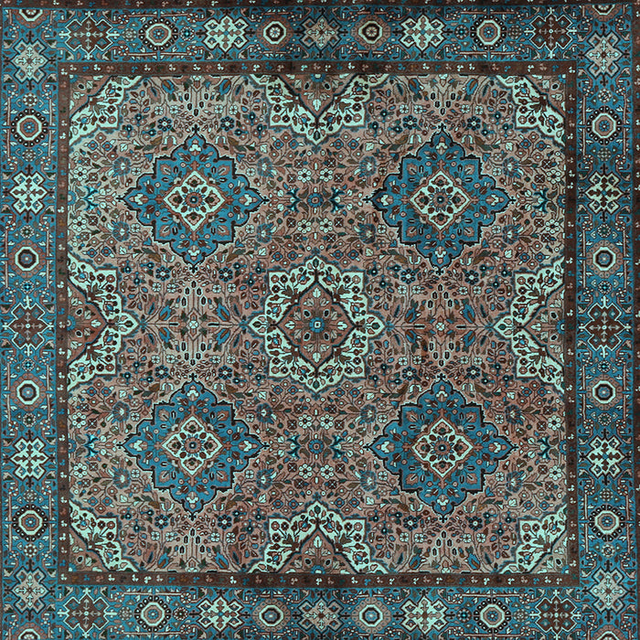 Square Persian Light Blue Traditional Rug, tr2217lblu
