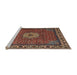 Sideview of Machine Washable Traditional Orange Salmon Pink Rug, wshtr2218