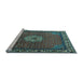 Sideview of Machine Washable Persian Light Blue Traditional Rug, wshtr2218lblu