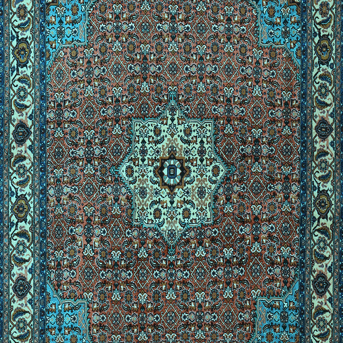 Machine Washable Persian Light Blue Traditional Rug, wshtr2218lblu