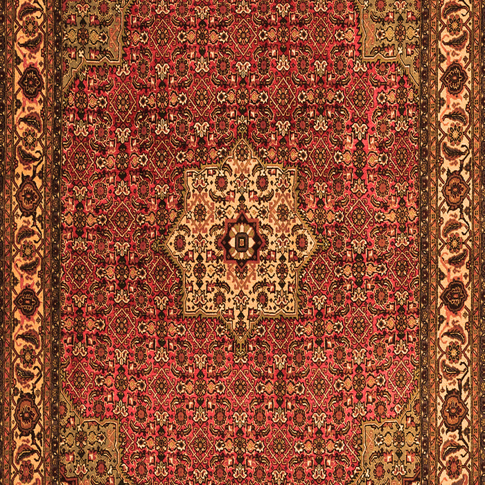 Serging Thickness of Machine Washable Persian Orange Traditional Area Rugs, wshtr2218org