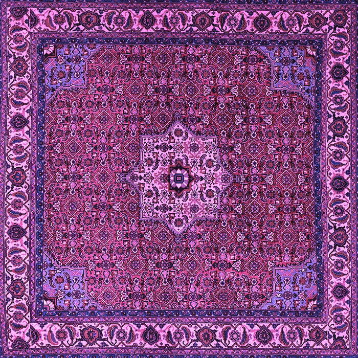 Square Machine Washable Persian Purple Traditional Area Rugs, wshtr2218pur
