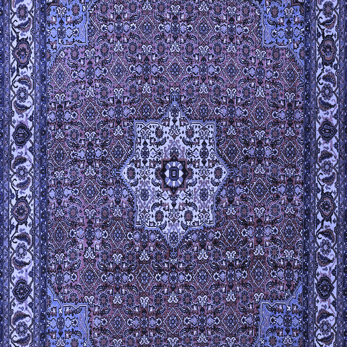Machine Washable Persian Blue Traditional Rug, wshtr2218blu