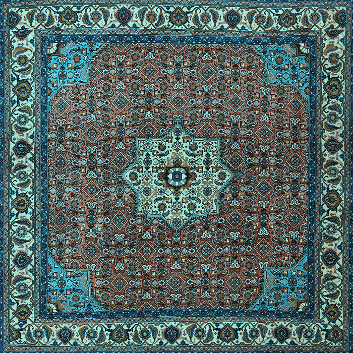 Square Machine Washable Persian Light Blue Traditional Rug, wshtr2218lblu