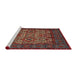 Sideview of Machine Washable Traditional Brown Rug, wshtr2219