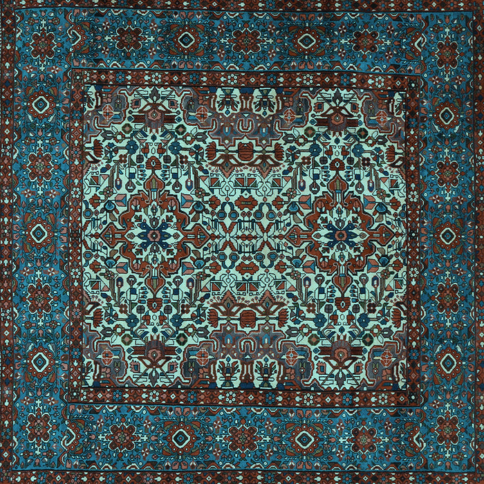 Square Persian Light Blue Traditional Rug, tr2219lblu