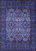 Machine Washable Persian Blue Traditional Rug, wshtr2219blu