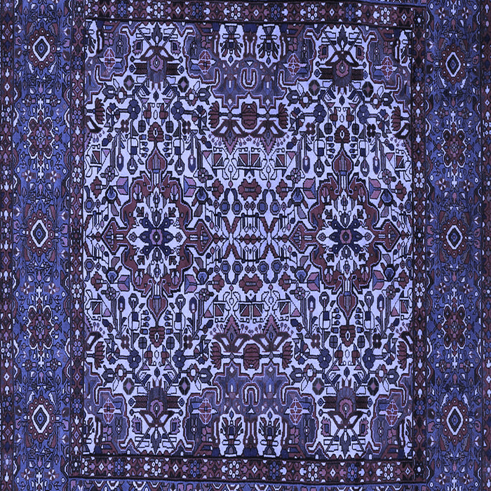Machine Washable Persian Blue Traditional Rug, wshtr2219blu