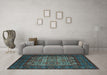 Machine Washable Persian Light Blue Traditional Rug in a Living Room, wshtr2219lblu