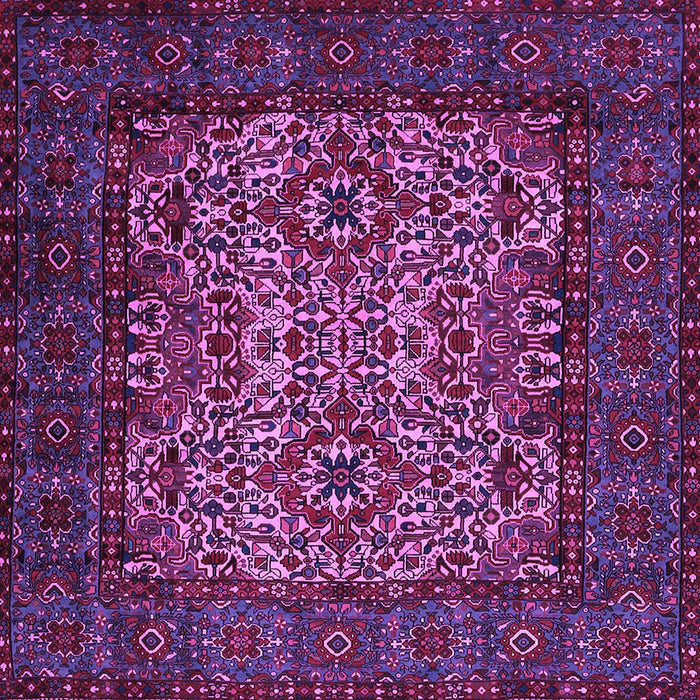 Square Persian Purple Traditional Rug, tr2219pur