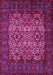 Machine Washable Persian Pink Traditional Rug, wshtr2219pnk