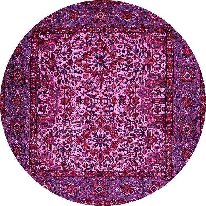 Round Persian Pink Traditional Rug, tr2219pnk