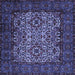 Square Persian Blue Traditional Rug, tr2219blu