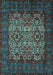 Machine Washable Persian Light Blue Traditional Rug, wshtr2219lblu