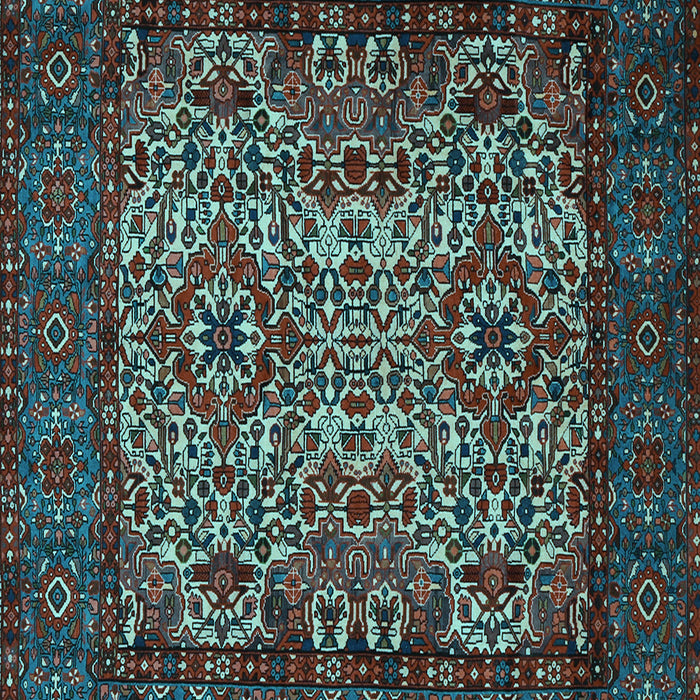 Machine Washable Persian Light Blue Traditional Rug, wshtr2219lblu