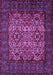 Machine Washable Persian Purple Traditional Area Rugs, wshtr2219pur