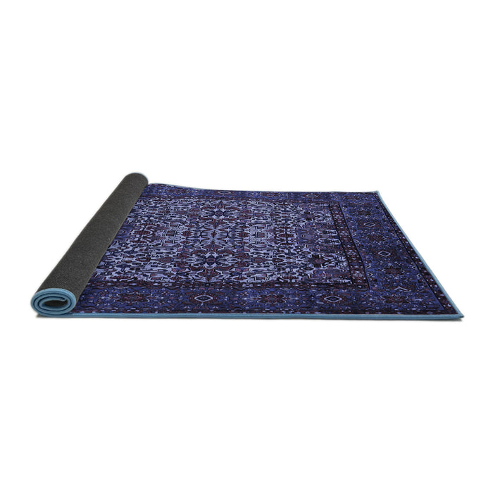 Sideview of Persian Blue Traditional Rug, tr2219blu