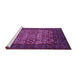 Sideview of Machine Washable Persian Purple Traditional Area Rugs, wshtr2219pur