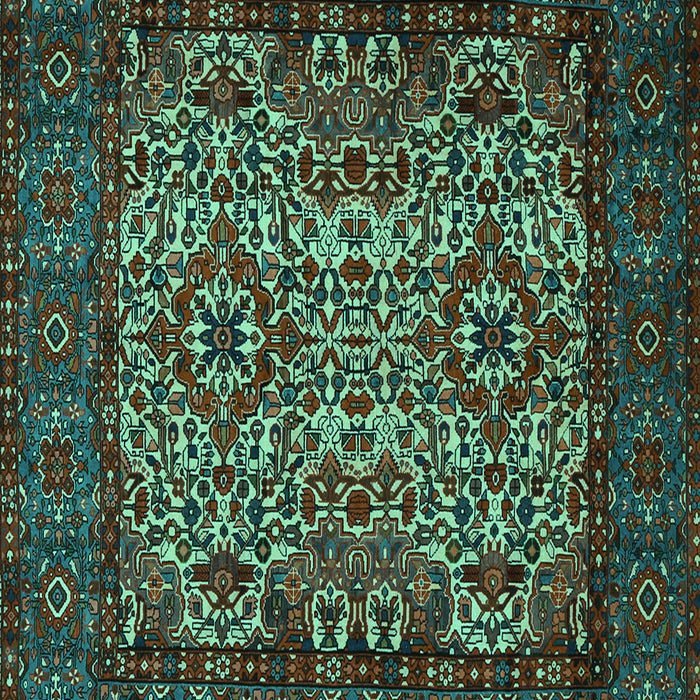 Machine Washable Persian Turquoise Traditional Area Rugs, wshtr2219turq