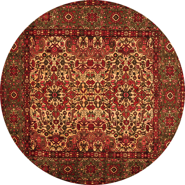 Machine Washable Persian Orange Traditional Area Rugs, wshtr2219org