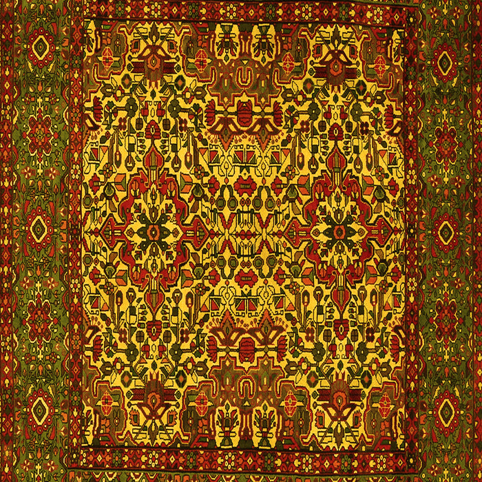 Machine Washable Persian Yellow Traditional Rug, wshtr2219yw