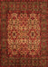 Serging Thickness of Machine Washable Persian Orange Traditional Area Rugs, wshtr2219org