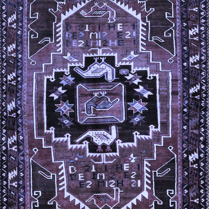 Machine Washable Persian Blue Traditional Rug, wshtr221blu