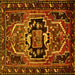 Square Persian Yellow Traditional Rug, tr221yw