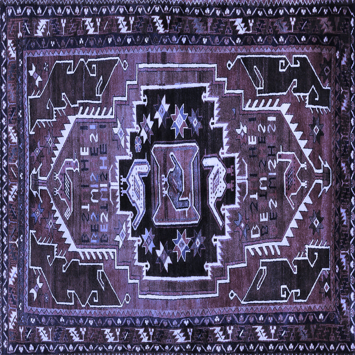 Square Persian Blue Traditional Rug, tr221blu