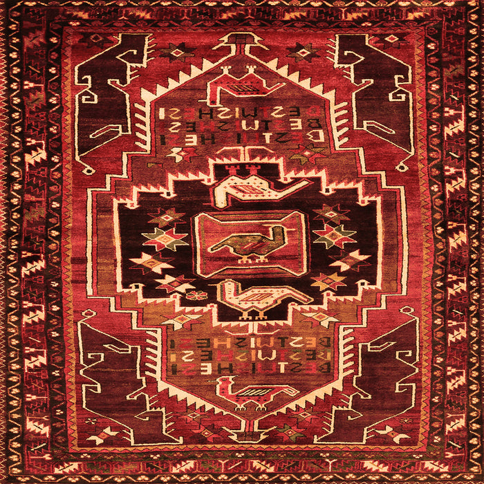 Serging Thickness of Persian Orange Traditional Rug, tr221org