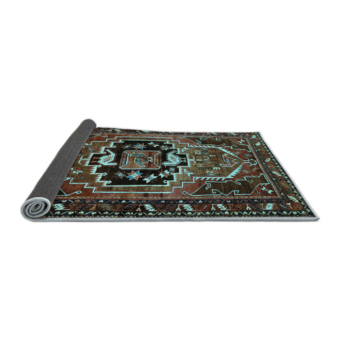 Sideview of Persian Light Blue Traditional Rug, tr221lblu