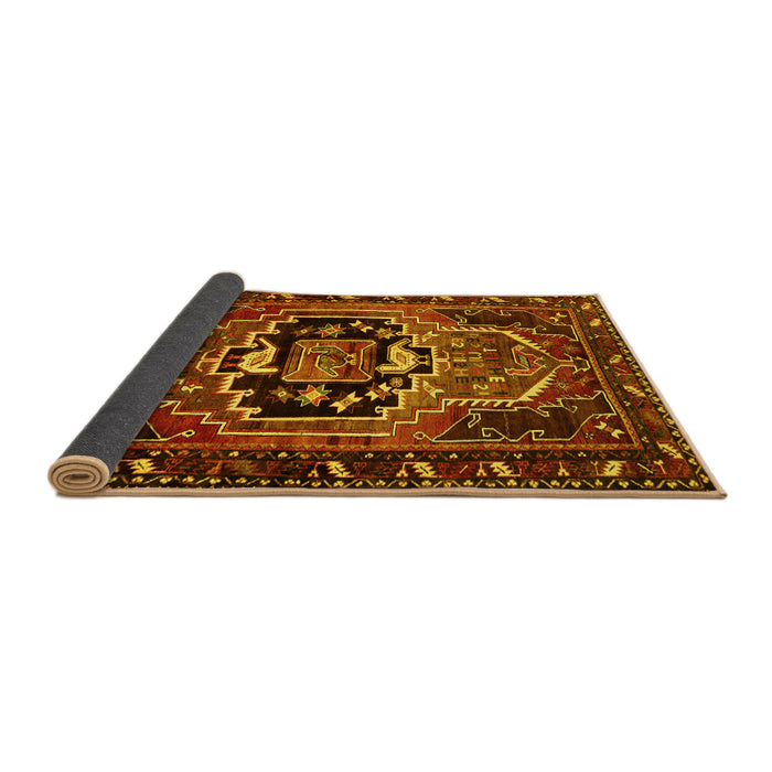 Sideview of Persian Yellow Traditional Rug, tr221yw