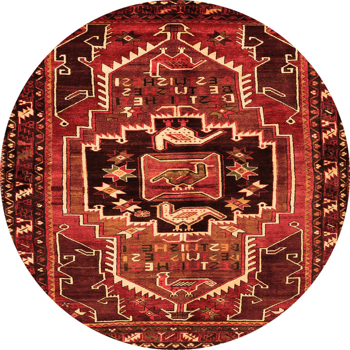 Square Persian Orange Traditional Rug, tr221org