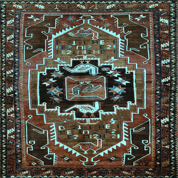 Square Persian Light Blue Traditional Rug, tr221lblu