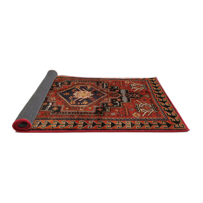 Sideview of Traditional Sienna Brown Persian Rug, tr222