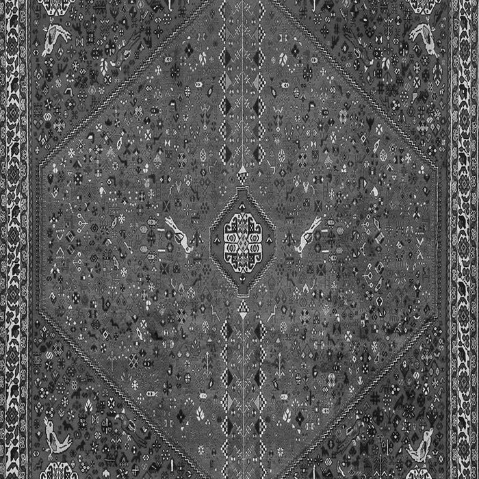 Serging Thickness of Machine Washable Persian Gray Traditional Rug, wshtr2220gry