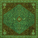 Serging Thickness of Persian Green Traditional Rug, tr2220grn