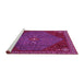 Sideview of Machine Washable Persian Pink Traditional Rug, wshtr2220pnk