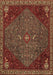 Machine Washable Persian Brown Traditional Rug, wshtr2220brn