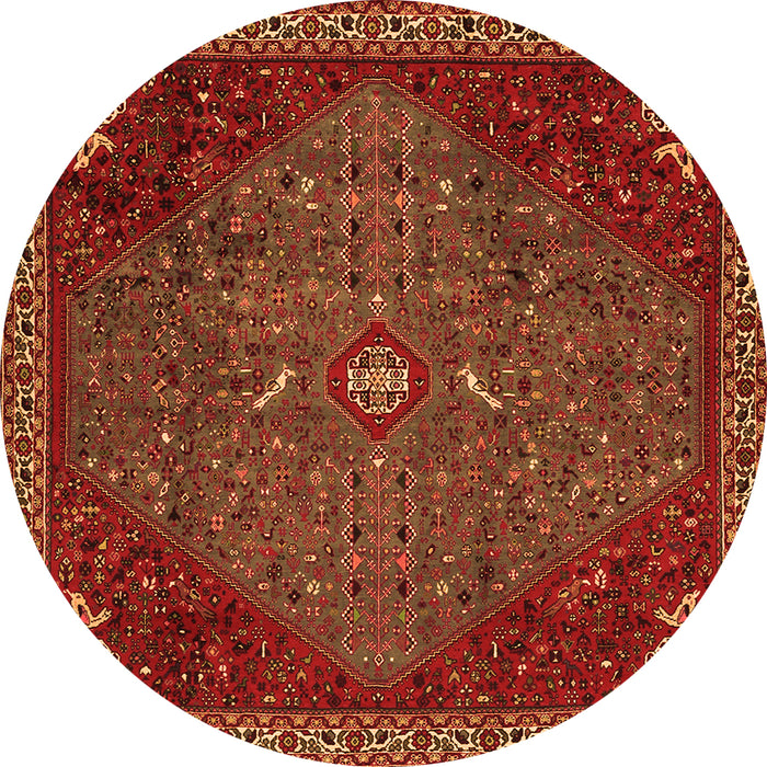 Square Persian Orange Traditional Rug, tr2220org