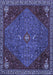 Machine Washable Persian Blue Traditional Rug, wshtr2220blu