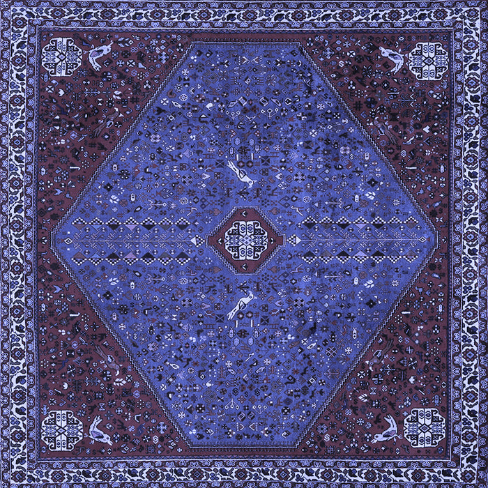 Square Persian Blue Traditional Rug, tr2220blu